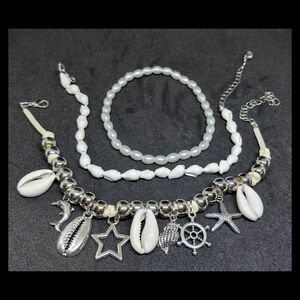 Beach Themed Ankle Bracelet Set